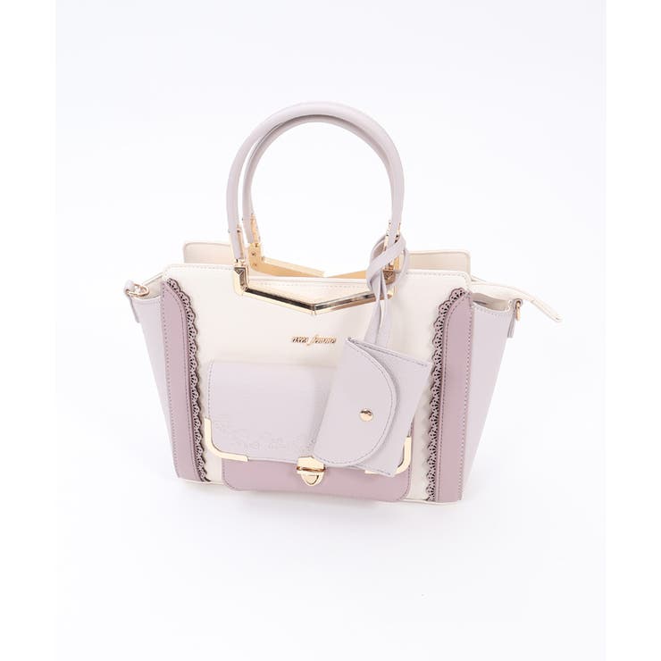ラベンダー | エンボスフラップ配色バッグ | axes femme