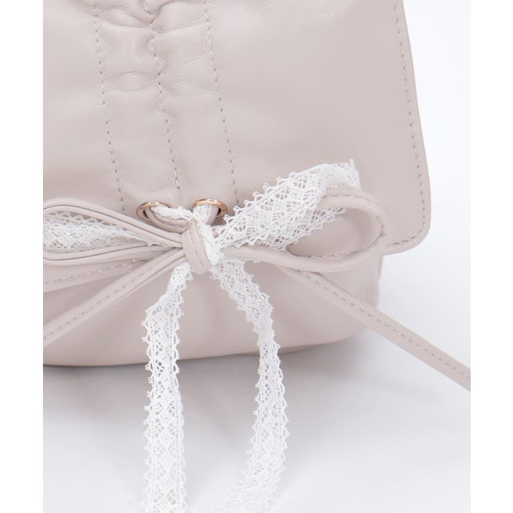 ドロストリボンギャザーバッグ | axes femme | 詳細画像12 