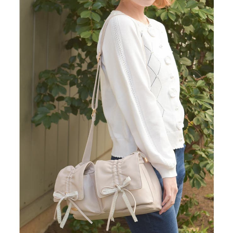 ドロストリボンギャザーバッグ | axes femme | 詳細画像4 