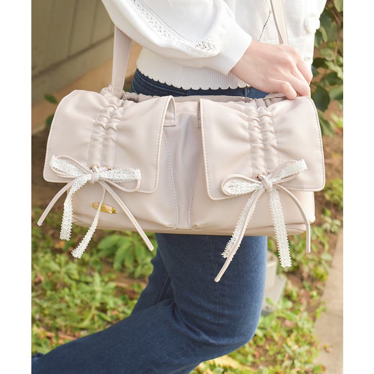 ドロストリボンギャザーバッグ | axes femme | 詳細画像5 