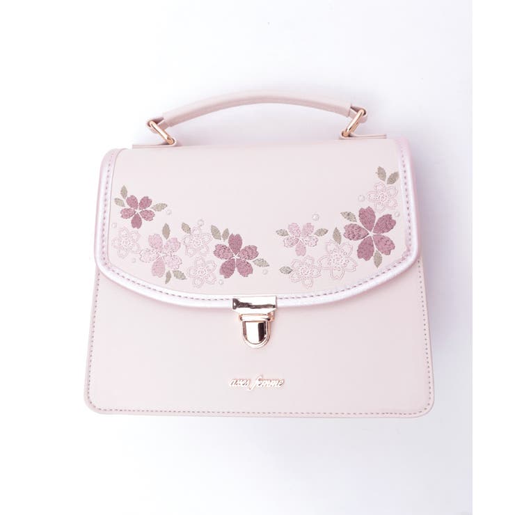 桜刺繍配色デザインボストン | axes femme | 詳細画像14 