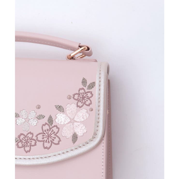 桜刺繍配色デザインボストン | axes femme | 詳細画像7 