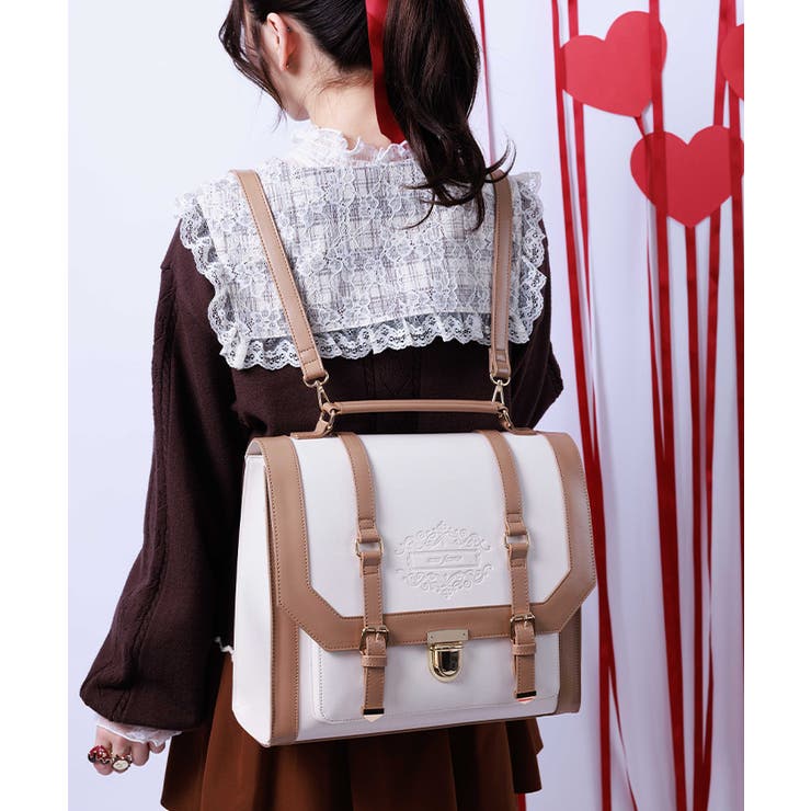 ベルトデザイン配色サッチェル | axes femme | 詳細画像3 