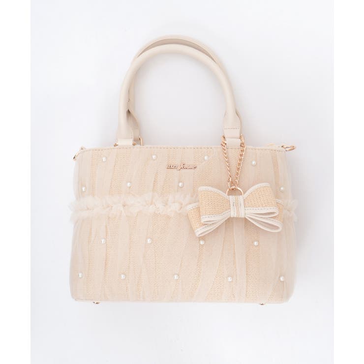生成り | チュールレイヤード雑材バッグ | axes femme