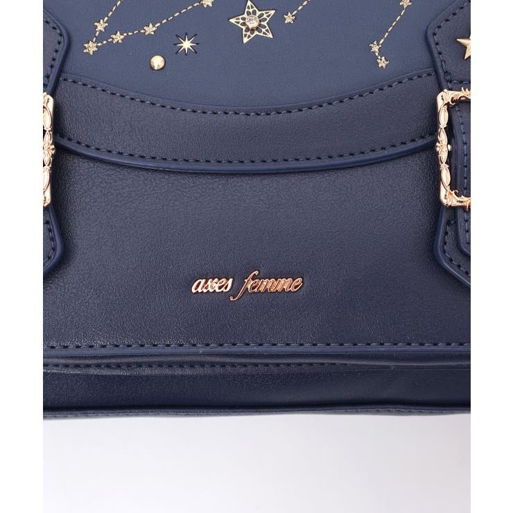 月星箔押しフラップサッチェル | axes femme | 詳細画像17 