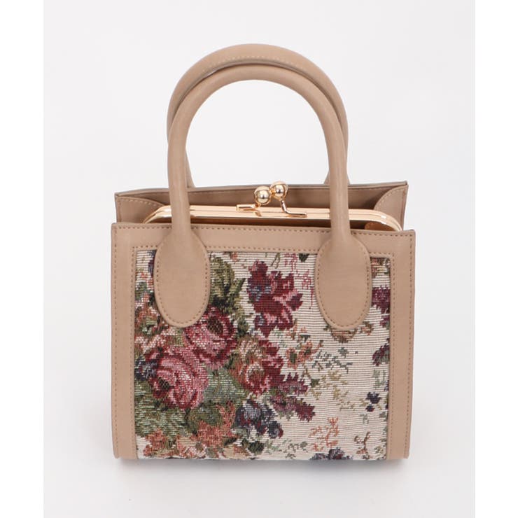 ゴブラン柄がま口BAG[品番：IGAW0001468]｜axes femme（アクシーズ