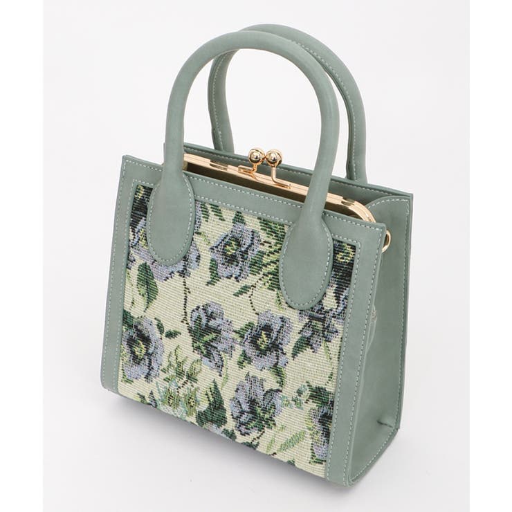 ゴブラン柄がま口BAG[品番：IGAW0001468]｜axes femme（アクシーズ