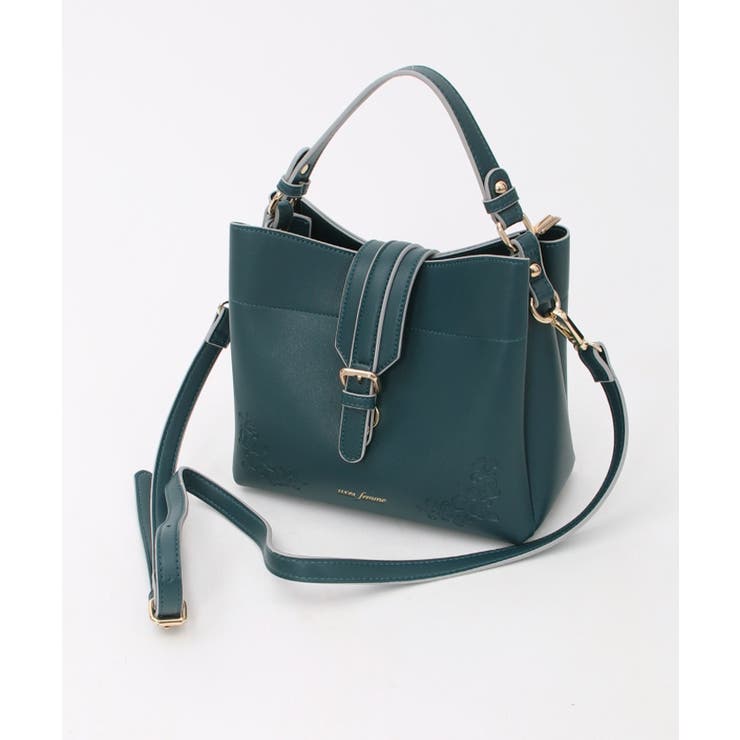 ベルトデザイン型押しバッグ[品番：IGAW0003886]｜axes femme