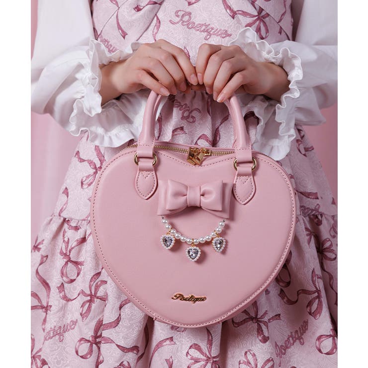 ピンク | チャーム使いハートバッグ | axes femme