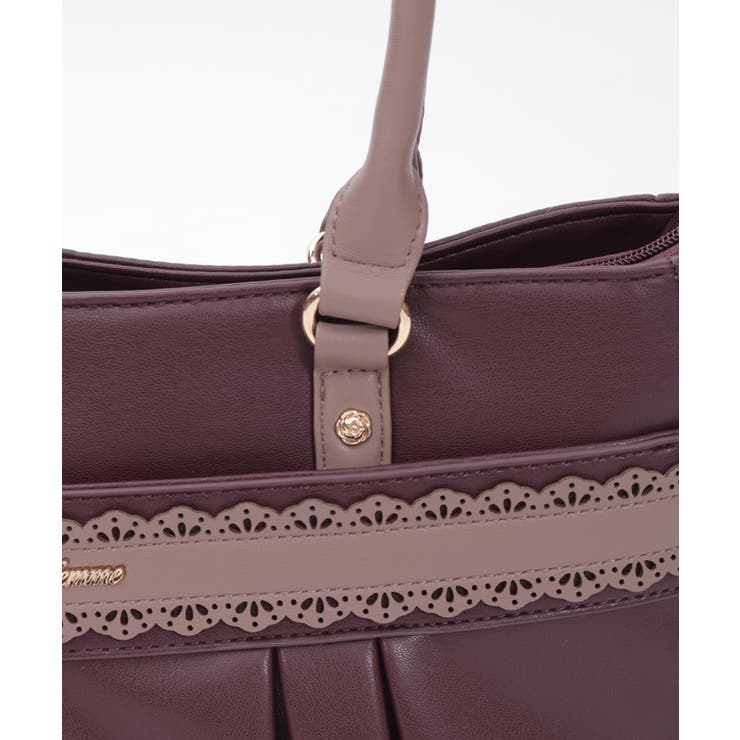 薔薇エンボスタックA4トート[品番：IGAW0007116]｜axes femme