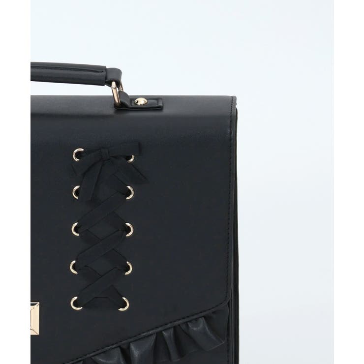 axes femme（アクシーズファム）の「レース×リボンカゴバッグ