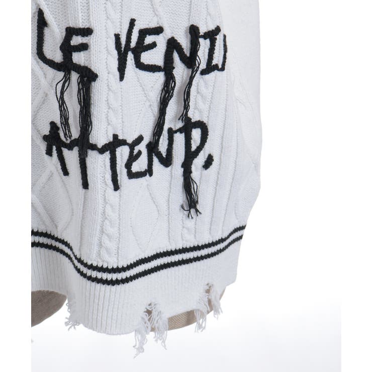 コード刺繍ニットベスト | axes femme | 詳細画像14 