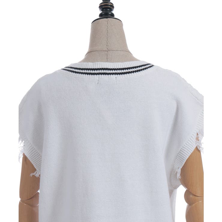 コード刺繍ニットベスト | axes femme | 詳細画像16 