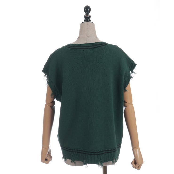 コード刺繍ニットベスト | axes femme | 詳細画像20 