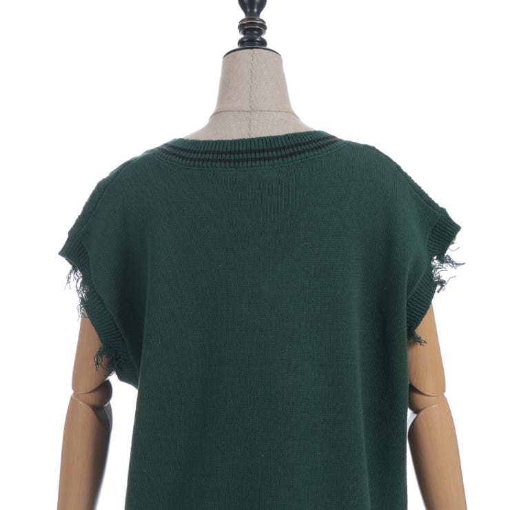 コード刺繍ニットベスト | axes femme | 詳細画像24 