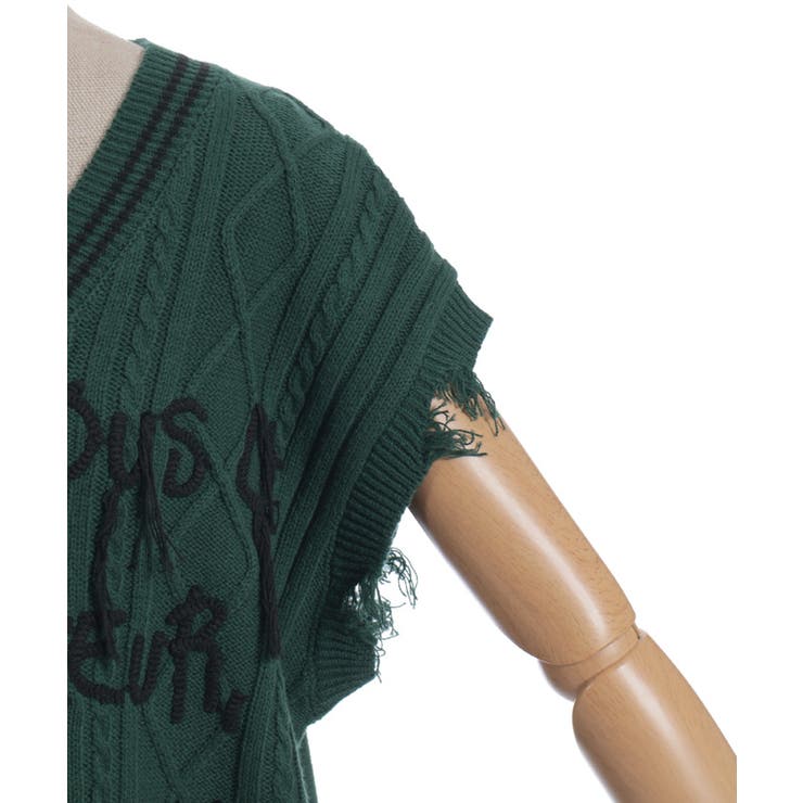 コード刺繍ニットベスト | axes femme | 詳細画像25 