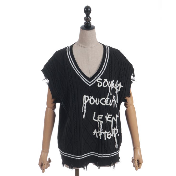 コード刺繍ニットベスト | axes femme | 詳細画像26 