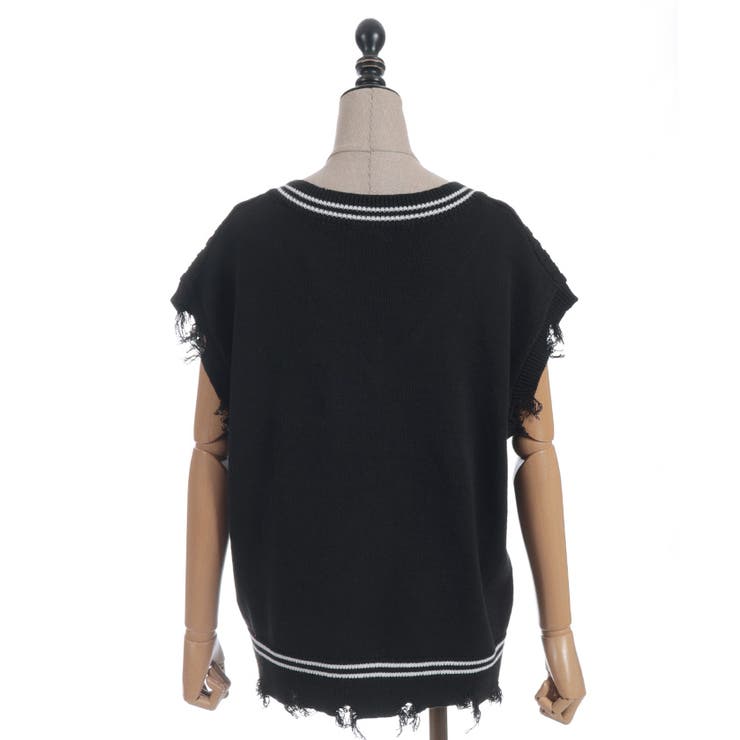 コード刺繍ニットベスト | axes femme | 詳細画像28 