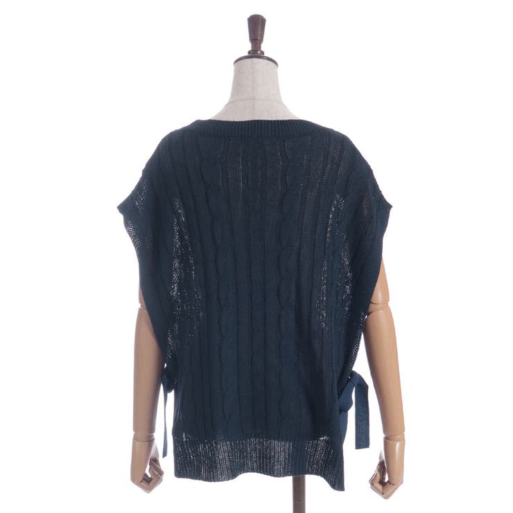 リボンデザインニットベスト | axes femme | 詳細画像10 