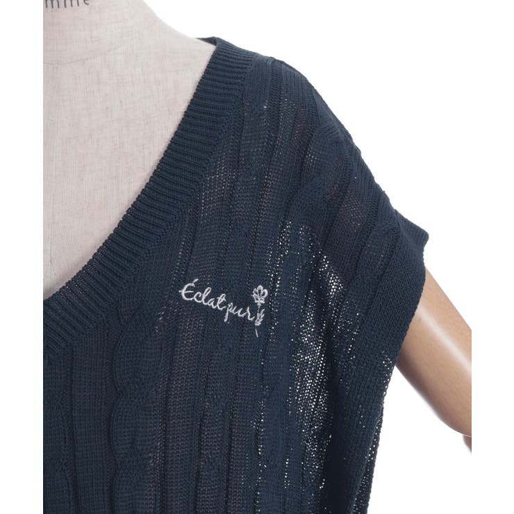 リボンデザインニットベスト | axes femme | 詳細画像13 