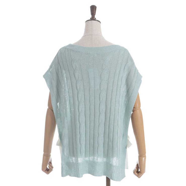 リボンデザインニットベスト | axes femme | 詳細画像16 