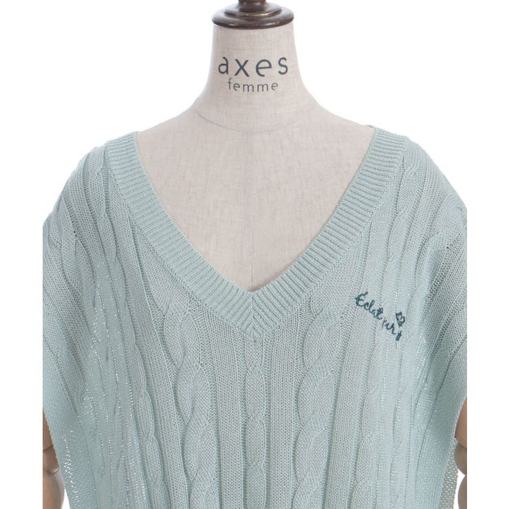 リボンデザインニットベスト | axes femme | 詳細画像17 