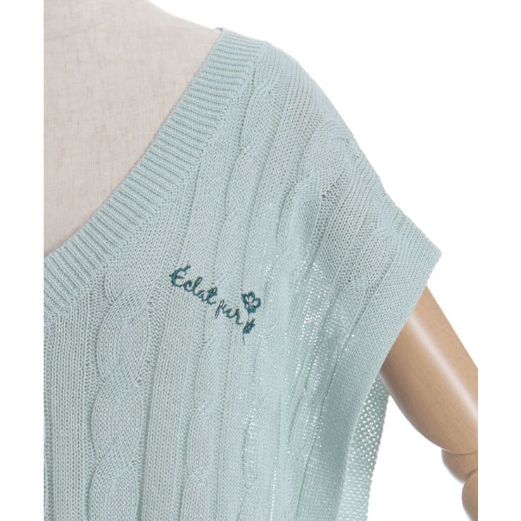 リボンデザインニットベスト | axes femme | 詳細画像22 