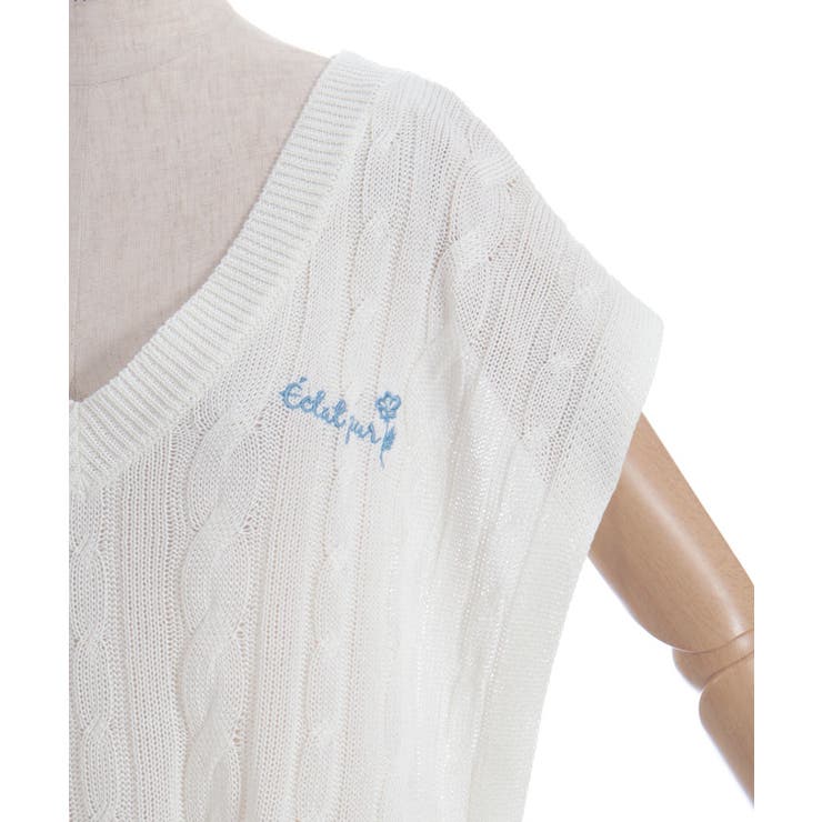 リボンデザインニットベスト | axes femme | 詳細画像30 