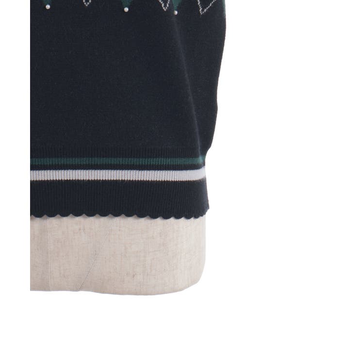 パール付アーガイルベスト | axes femme | 詳細画像23 