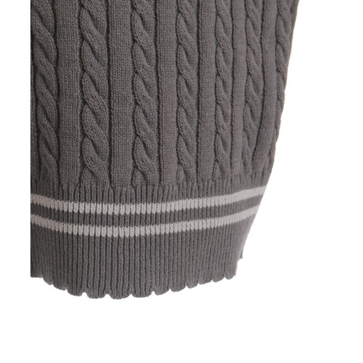 刺繍入りチルデンニットベスト | axes femme | 詳細画像27 