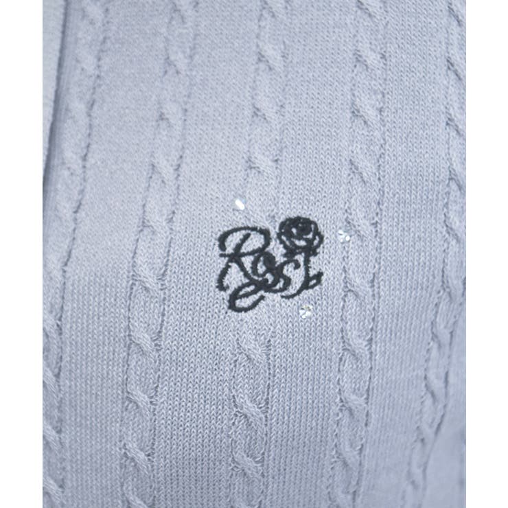 刺繍入り配色襟ニットポロ[品番：IGAW0006689]｜axes femme