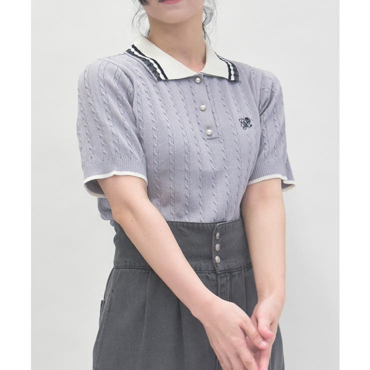 Malbonゴルフ レディース 夏ニットポロ 刺繍入り MALBON マルボンゴルフLサイズ レディース ニットポロ ベージュ