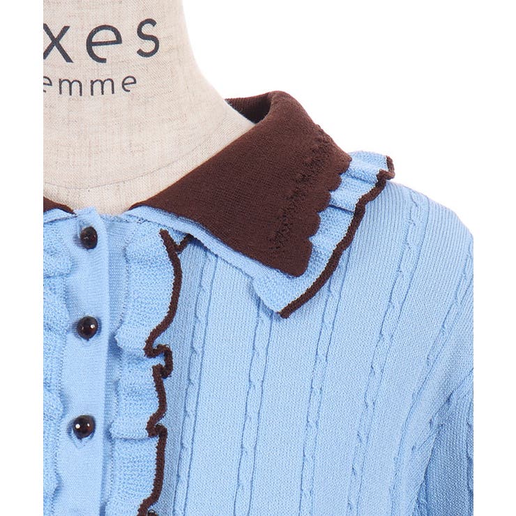 バイカラーフリルニットポロ | axes femme | 詳細画像25 