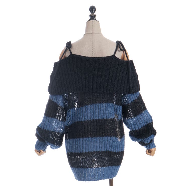 ボーダーオフショルニットプルオーバー | axes femme | 詳細画像25 