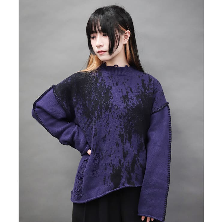 ダメージニットプルオーバー | axes femme | 詳細画像12 