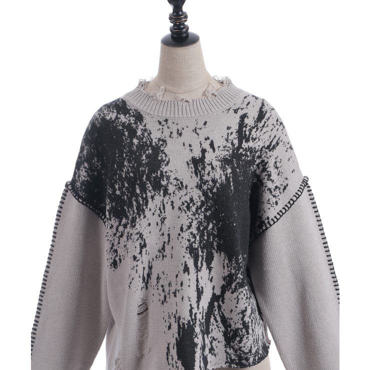 ダメージニットプルオーバー | axes femme | 詳細画像25 