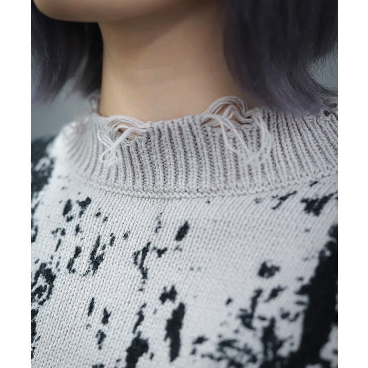 ダメージニットプルオーバー | axes femme | 詳細画像9 