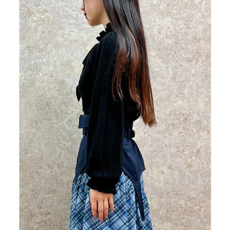 シフォンボウタイ付ニットプルオーバー | axes femme | 詳細画像2 