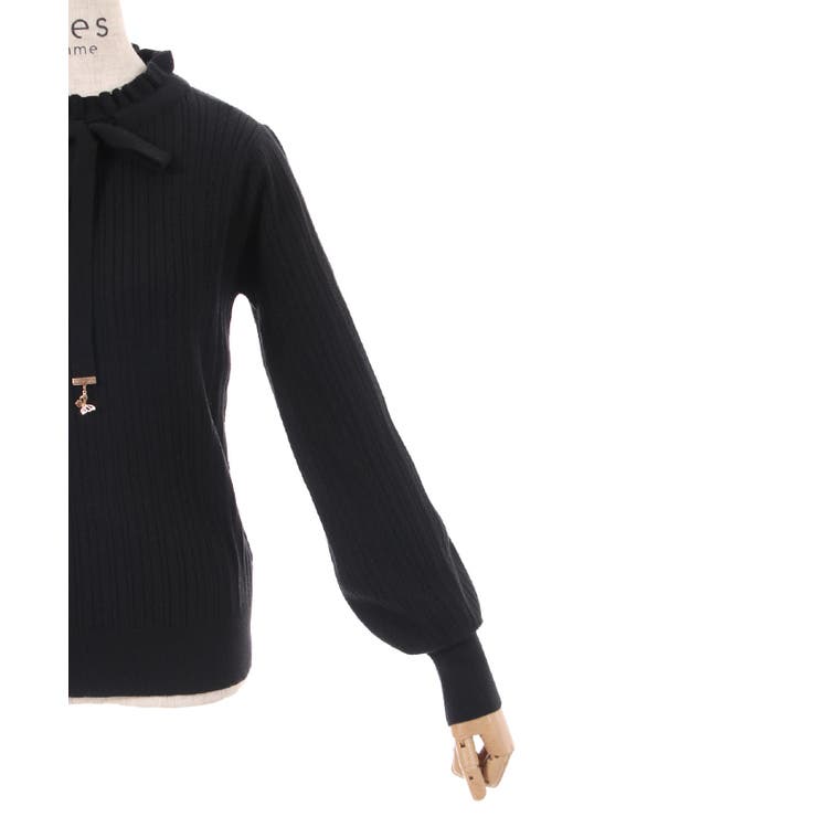 機能付きチャームリボンニット[品番：IGAW0004273]｜axes femme