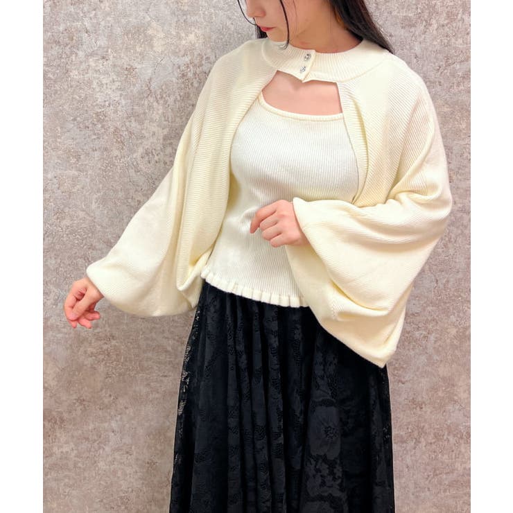 ニットタンク×2WAYニット[品番：IGAW0004202]｜axes femme