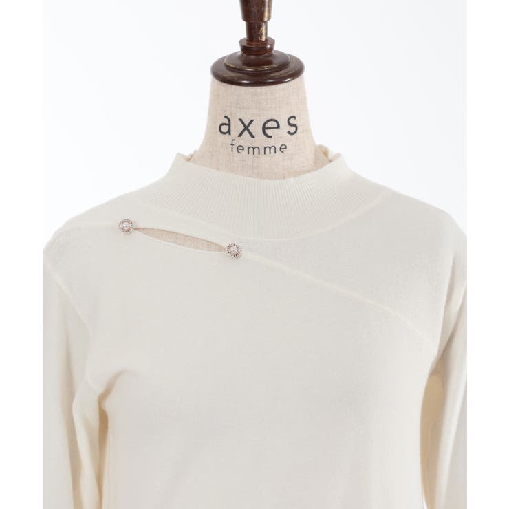 アクシーズファム　ハイネックニット フレア袖ハイネックニット[品番：IGAW0004465]｜axes femme