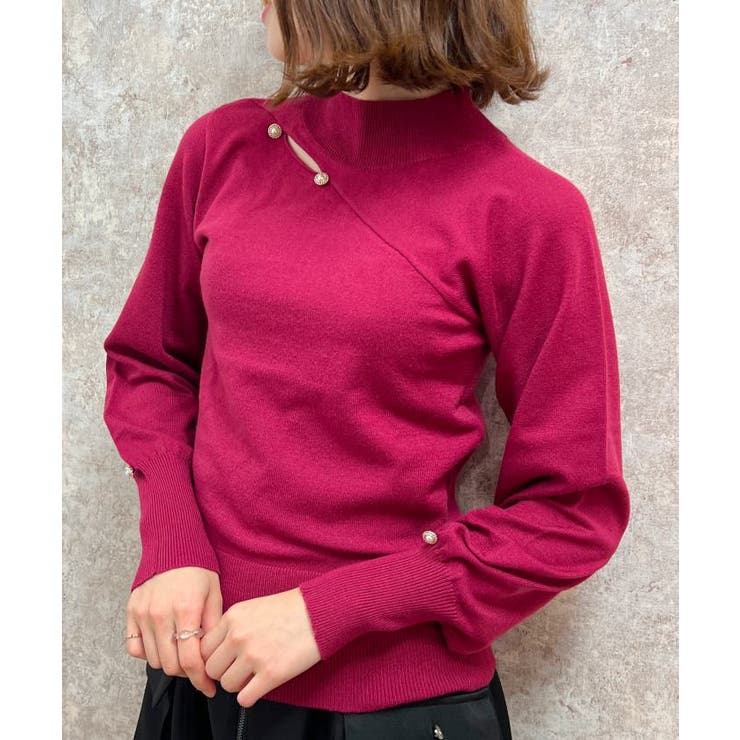 アクシーズファム　ハイネックニット フレア袖ハイネックニット[品番：IGAW0004465]｜axes femme