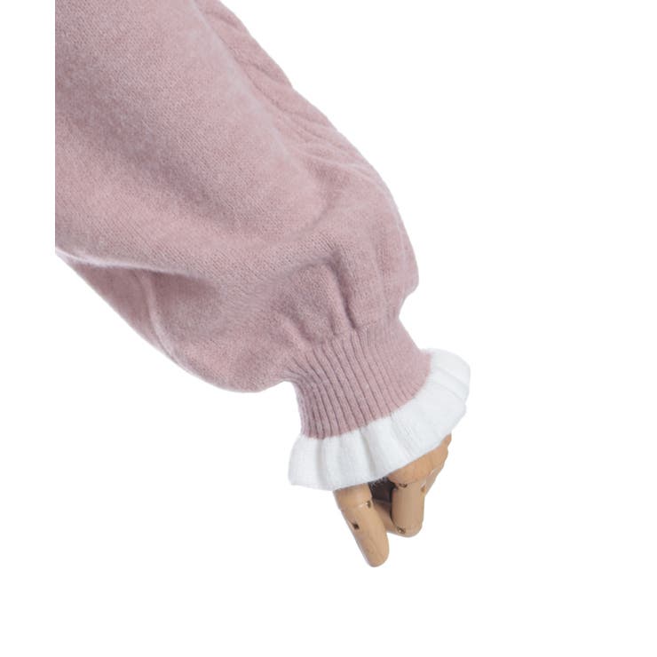 ＰＱ刺繍バイカラーポロニット | axes femme | 詳細画像15 