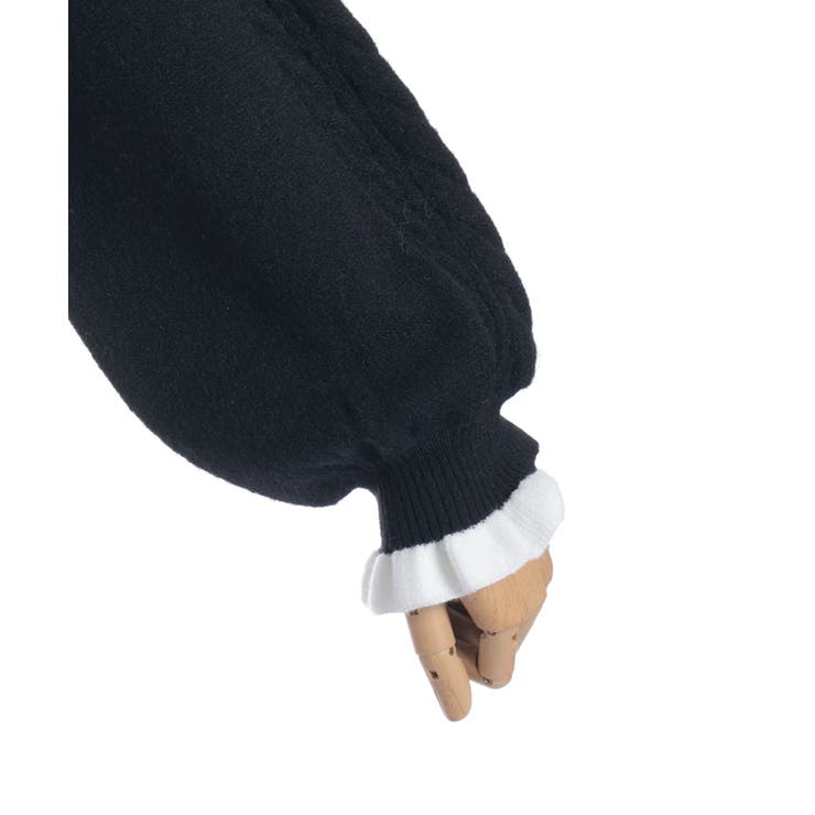 ＰＱ刺繍バイカラーポロニット | axes femme | 詳細画像30 