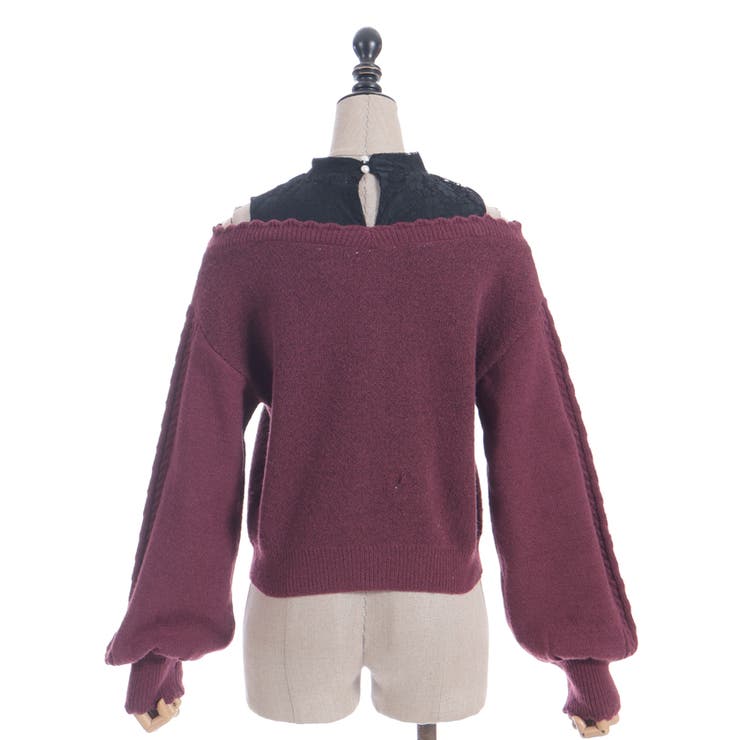 レイヤード風アーガイルニット | axes femme | 詳細画像17 