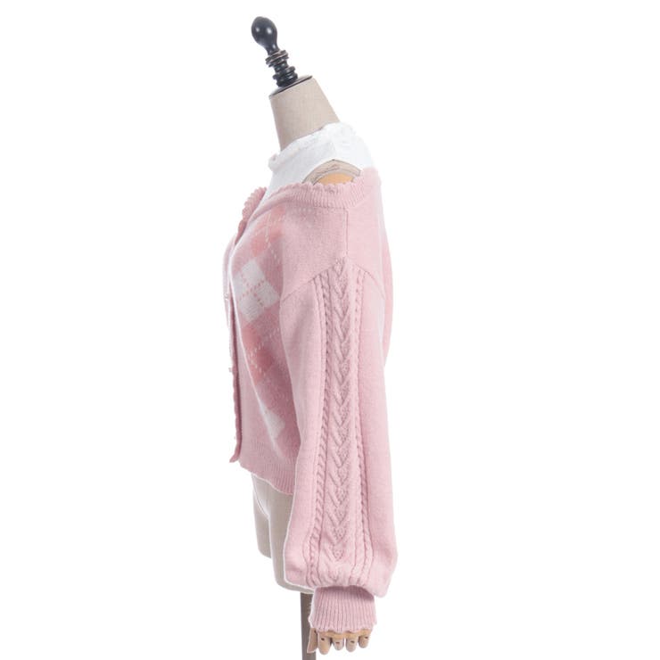 レイヤード風アーガイルニット | axes femme | 詳細画像26 