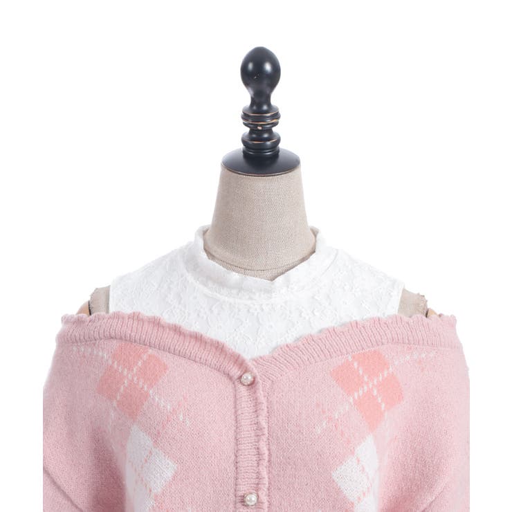 レイヤード風アーガイルニット | axes femme | 詳細画像27 