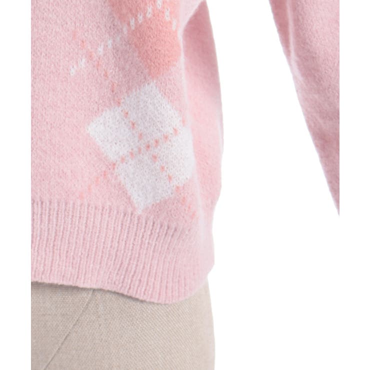 レイヤード風アーガイルニット | axes femme | 詳細画像28 