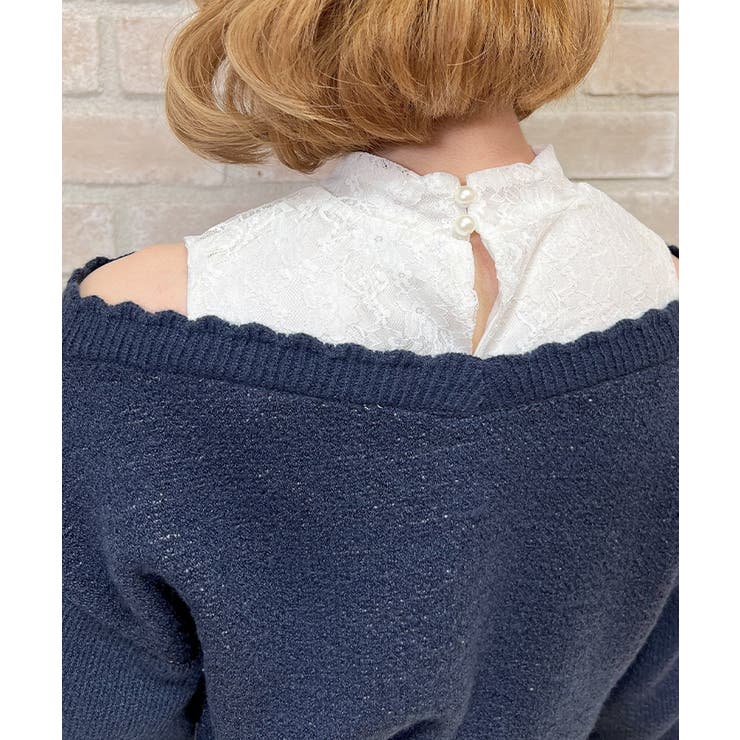 レイヤード風アーガイルニット | axes femme | 詳細画像4 