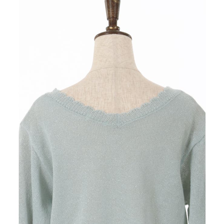 シルバーラメシアーニット[品番：IGAW0004613]｜axes femme